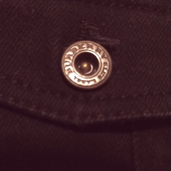 BURBERRY Blue Label, Black Denim Mini Skirt Button-Front (Size-See Measurements) - Picture 6 of 12